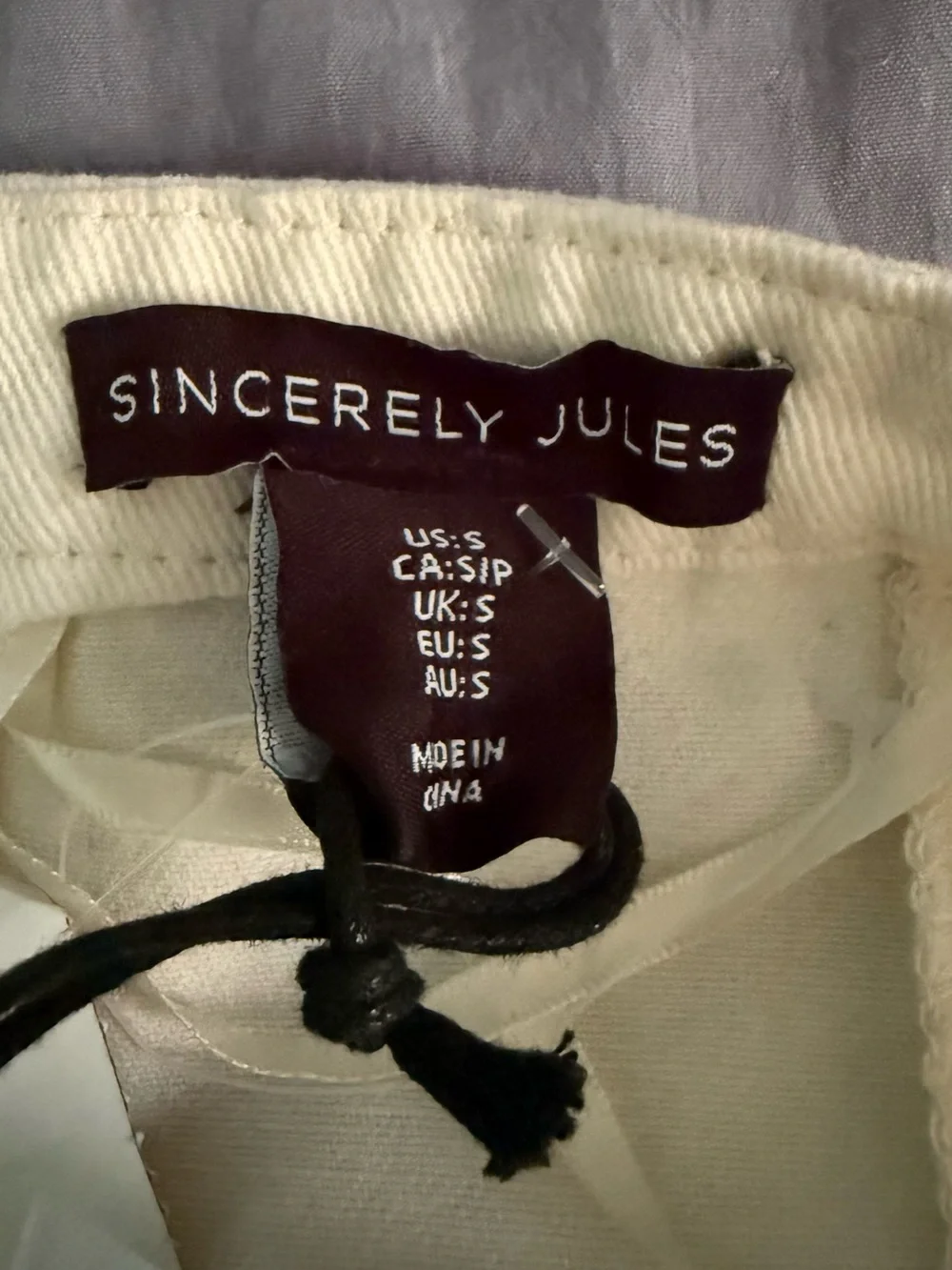 Sincerly Jules strapless cream